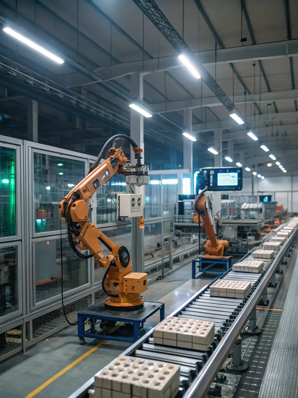 An image illustrating automated workflows and streamlined processes in a manufacturing plant, highlighting the efficiency gains from AI-driven automation.